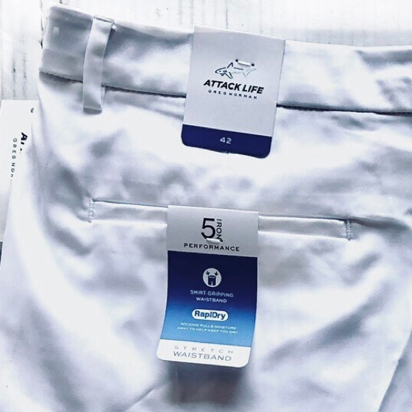 Attack Life By Greg Norman Men's Core 10" Classic-Fit Shorts, Bright White, 42 - Picture 3 of 4